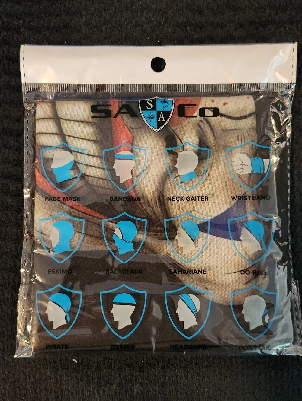 Set Of 10 Joker Face SA Neck Gaiters Face Shields Bandanas Fishing Must Have NEW